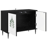 TV Cabinet HANAU 69 x 33 x 50.5 cm Black Oak Engineered Wood 8007025