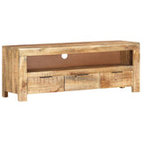 TV Cabinet 110x30x40 cm Rough Mango Wood 338026