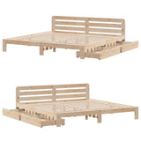 Bed Frame without Mattress 200x200 cm Solid Wood Pine 3309857