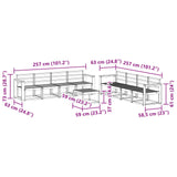 Outdoor Sofa Set 9 pcs Natural 3366187
