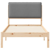 Bed Frame with Upholstered Headboard Light Grey 100 x 200 cm 877859