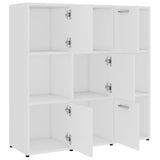 Book Cabinet White 90x30x90 cm Engineered Wood 802930