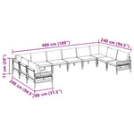 Garden Sofa Set Anthracite Steel 3379016