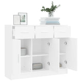 Sideboard White Engineered Wood Medium Sideboard Rectangular 823008
