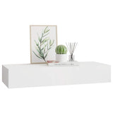 Wall-mounted Drawer Shelf White 60x23.5x10 cm MDF 330255
