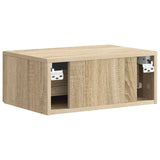 Wall-Mounted Bedside Cabinet 2 pcs Sonoma Oak 49 x 34.5 x 20 cm 898620
