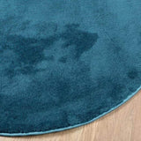 ZNTS Rug OVIEDO Short Pile Turquoise Ø 120 cm 375611