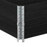 Pallet Collars 2 pcs Black 150x50 cm Solid Wood Pine 4010298