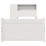 Bookcase Bed without Mattress White 100x200cm Solid Wood Pine 3322454