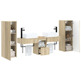 Bathroom Furniture Set 5 pcs Sonoma Oak 33 x 34.5 x 100 cm 3405975