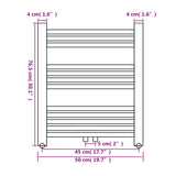 Bathroom Central Heating Towel Rail Radiator Straight 500 x 764 mm 140841