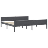 Bed Frame without Mattress Solid Pinewood Grey 200x200 cm 322130