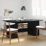 Dining Table Black Oak 180x90x76 cm Engineered Wood 862430