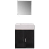 Bathroom Cabinet Black and White Engineered wood, Ceramic Compact 272227