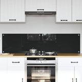 Kitchen Backsplash 2 pcs Black 80 x 40 cm Tempered Glass 3415545