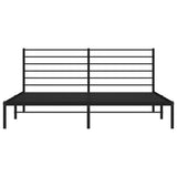Metal Bed Frame without Mattress with Headboard Black 183x213cm 352324