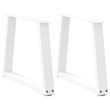 Coffee Table Legs V-Shape 2 pcs White 70x cm Steel 4012557