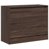 Shoe Cabinet Brown Oak 80x34x63 cm Engineered Wood 839965