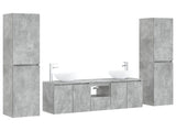 Bathroom Furniture Set 5 pcs Concrete Grey 33 x 34.5 x 160 cm 3406026