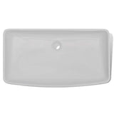 Bathroom Basin with Mixer Tap Ceramic Rectangular White 275493