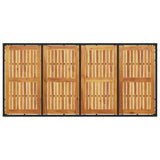 Garden Table with Acacia Wood Top Black 190x90x75 cm Poly Rattan 365541