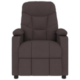 Massage Chair Dark Brown Fabric 339097