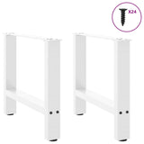 ZNTS Coffee Table Legs White 2 pcs 60x cm Steel 4013285