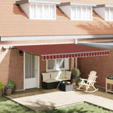 Retractable Awning Manual Orange and brown 450 x 300 cm Fabric 3330880