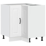 Kitchen Corner Base Cabinet Kalmar White Engineered Wood 853507