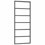 Sliding Door with Hardware Set Black 76x205 cm ESG Glass 3375847
