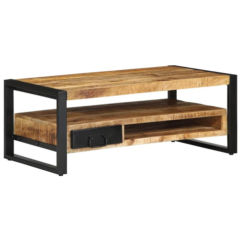 ZNTS Coffee Table 90x50x36 cm Solid Rough Wood Mango 4013557