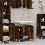 Bathroom Cabinet Smoked Oak 60x32x53.5 cm Engineered Wood 826372