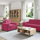 Sofa Set with Cushion 3 pcs Wine Red 221 x 78 x 80 cm Velvet 3324643