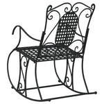 Rocking Bench 84 cm Black Steel 318830