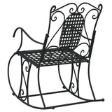 Rocking Bench 84 cm Black Steel 318830
