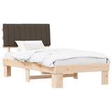 Bed Frame with Upholstered Headboard Taupe 100 x 200 cm 877512