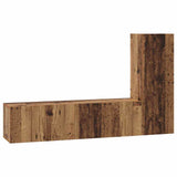 TV Cabinet Set Wall-mounted 3 pcs Old Wood Engineered Wood 3393402