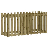 Garden Raised Bed with Fence Design 150x50x70 cm Impregnated Wood Pine 832501