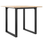 ZNTS Dining Table O-Frame 90x90x75 cm Solid Wood Pine and Steel 3282674