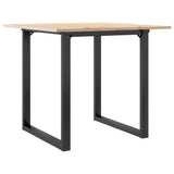Dining Table O-Frame 90x90x75 cm Solid Wood Pine and Steel 3282674