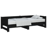 Pull-out Day Bed without Mattress Black 2x cm 820256