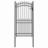 Fence Gate with Spikes EMMEN 100 x 200 cm Powder-coated steel 146392