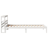 Bed Frame without Mattress White 90x190 cm Single Solid Wood Pine 3305709