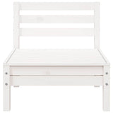 Garden Sofa White Solid pine wood 3-seater Modular Garden Sofa 838034