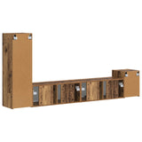 TV Cabinet Set Wall-mounted 3 pcs Old Wood Engineered Wood 3409022