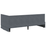 Corner Bed Frame with Headboard Dark grey 90 x 200 cm Velvet 42016389