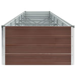 Garden Raised Bed Galvanised Steel 480x80x45 cm Brown 47066