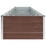 Garden Raised Bed Galvanised Steel 480x80x45 cm Brown 47066
