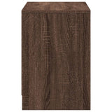 TV Cabinet with LED Brown Oak 100x34x50 cm Engineered Wood 852214