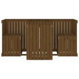 Balcony Set 2 Seater Honey Brown Solid Wood Pine 825061